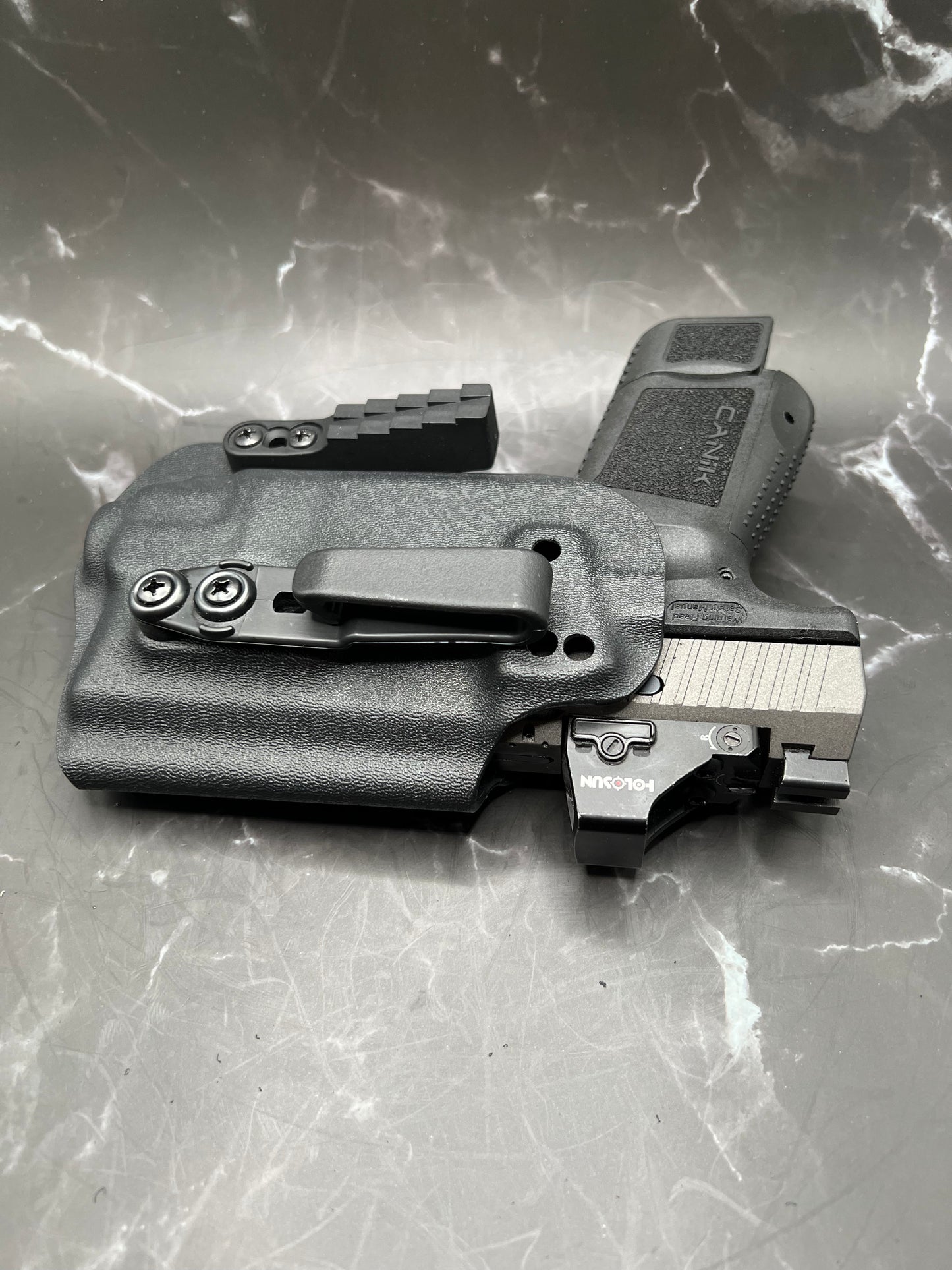 Canik TP9 Elite Sub-Compact IWB Light Bearing Holster ( inside the Waistband Holster )