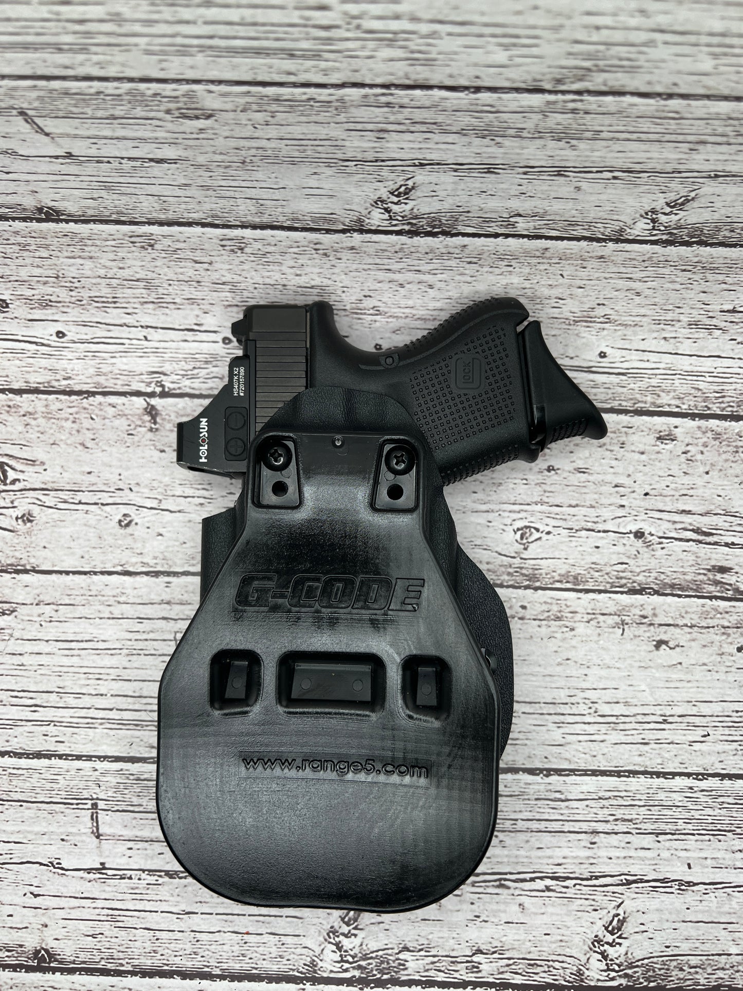 Light Bearing OWB Paddle Holster for Glock 26 Pistol Streamlight Tlr-6 .