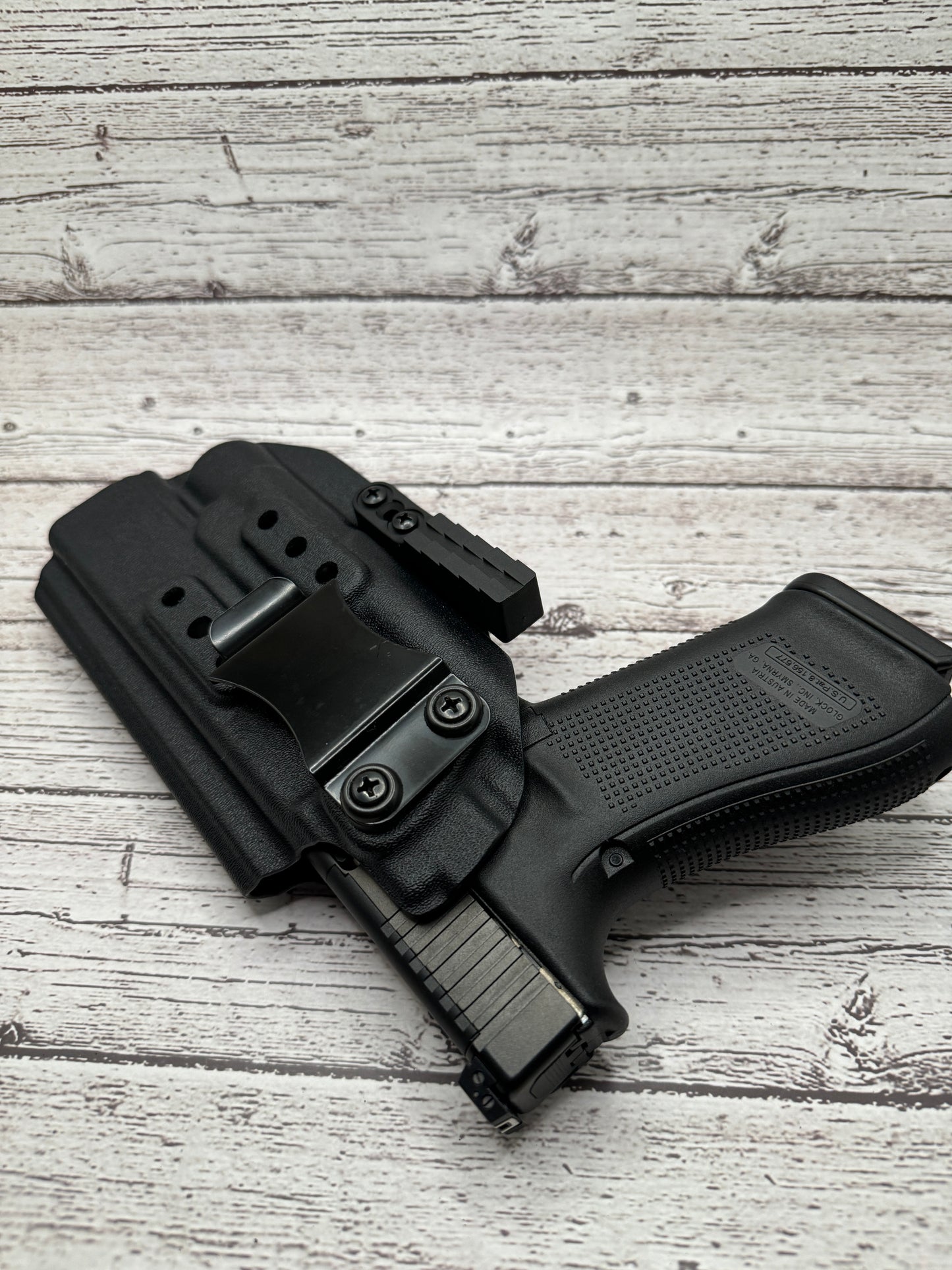 Light Bearing IWB Holster for Glock 34 Pistol .