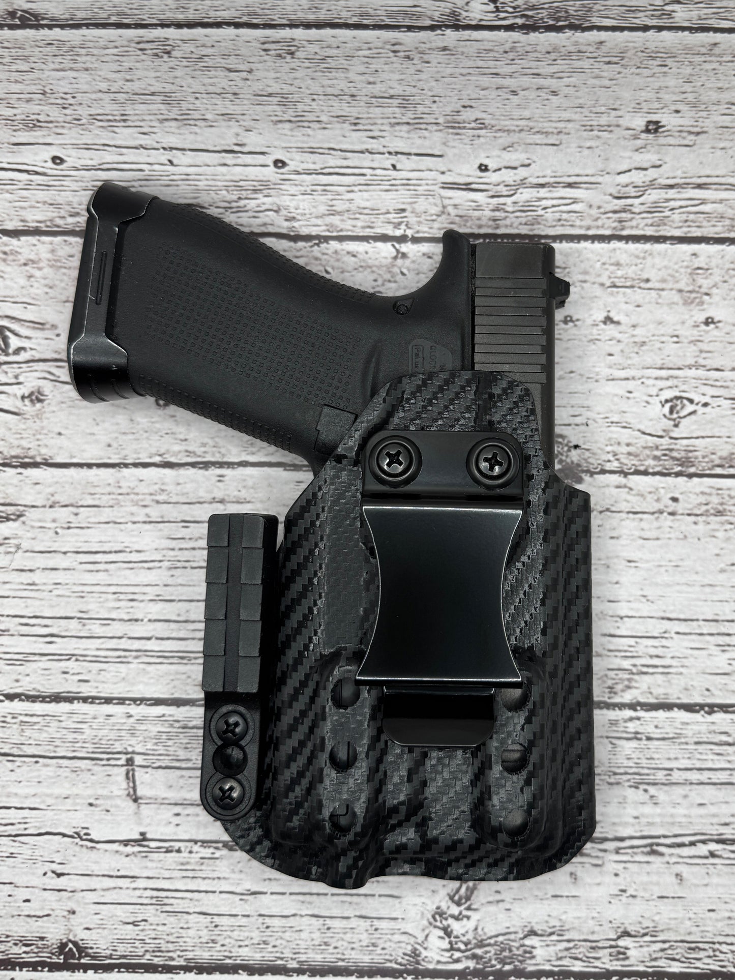 Light bearing IWB Holster for Glock 43X MOS Olight PL Mini 3