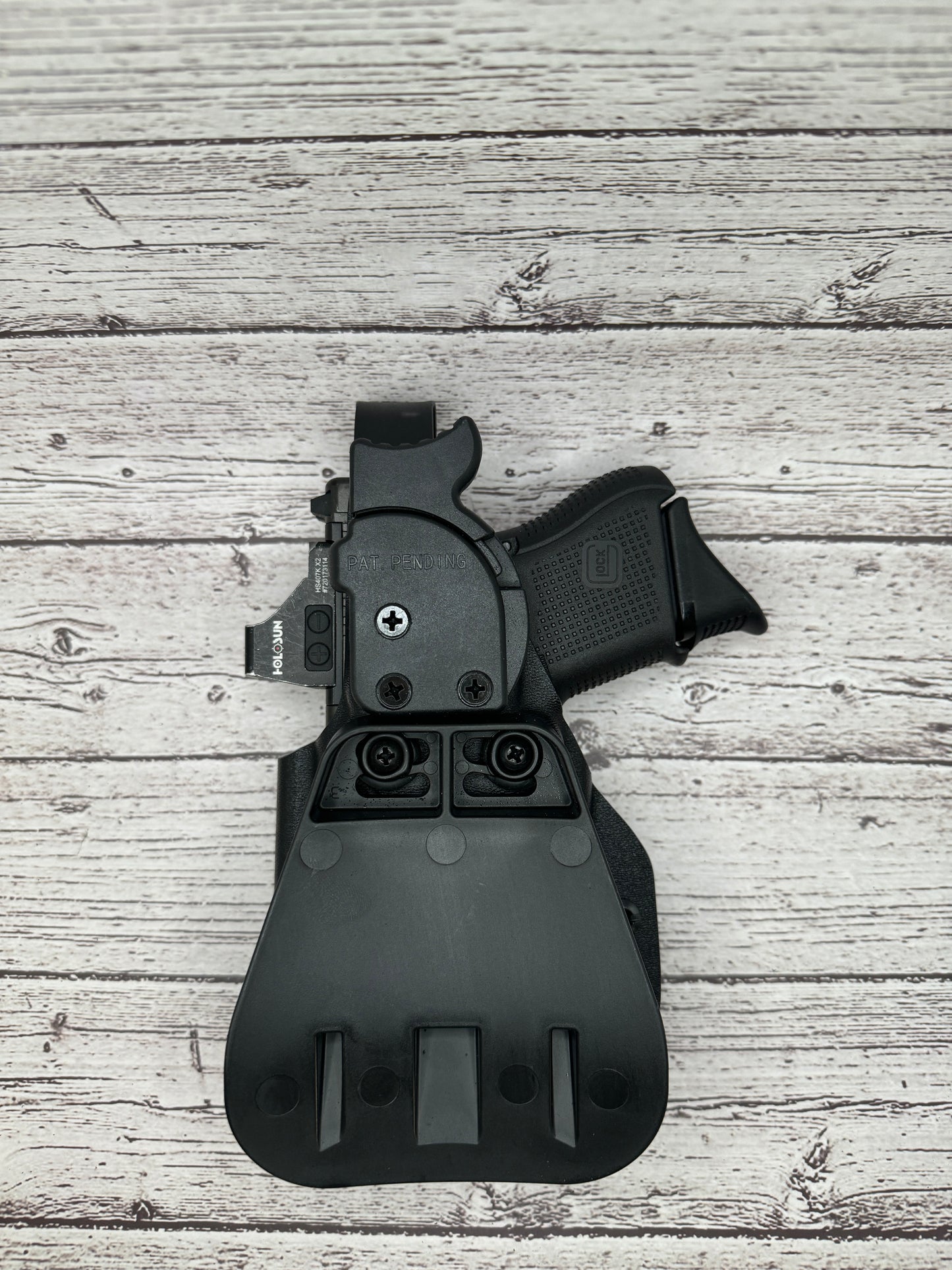 Level II Light bearing OWB Paddle Holster for Glock 26  Pistol Streamlight TLR-6 .126 Kydex