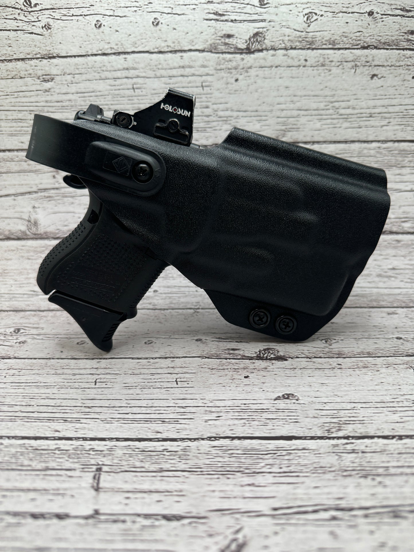 Level II Light bearing OWB Paddle Holster for Glock 26  Pistol Streamlight TLR-6 .126 Kydex