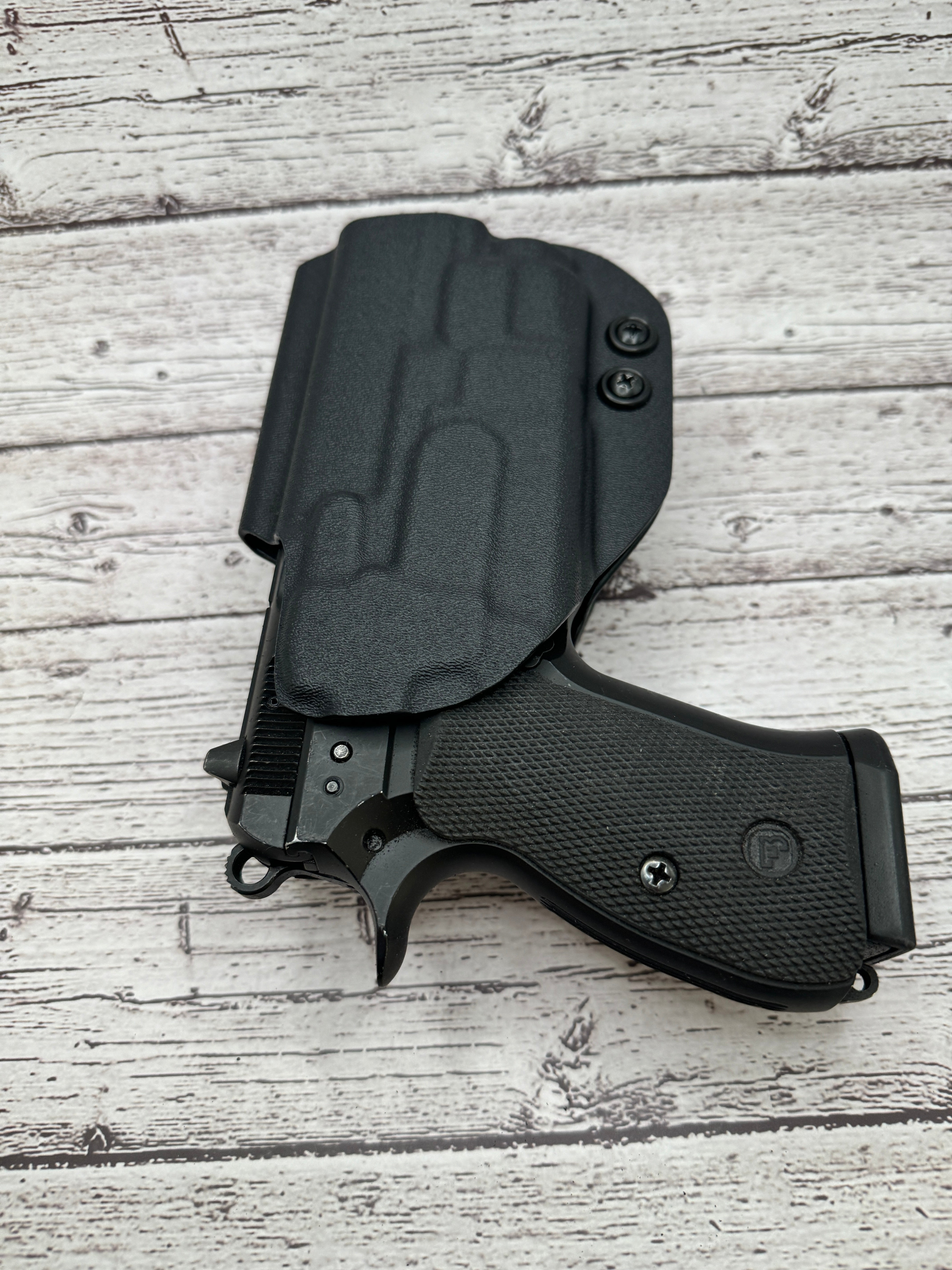 Maxx Carry Leather Paddle Holster For CZ 100 & P-01 - OWB With Adjustable Cant