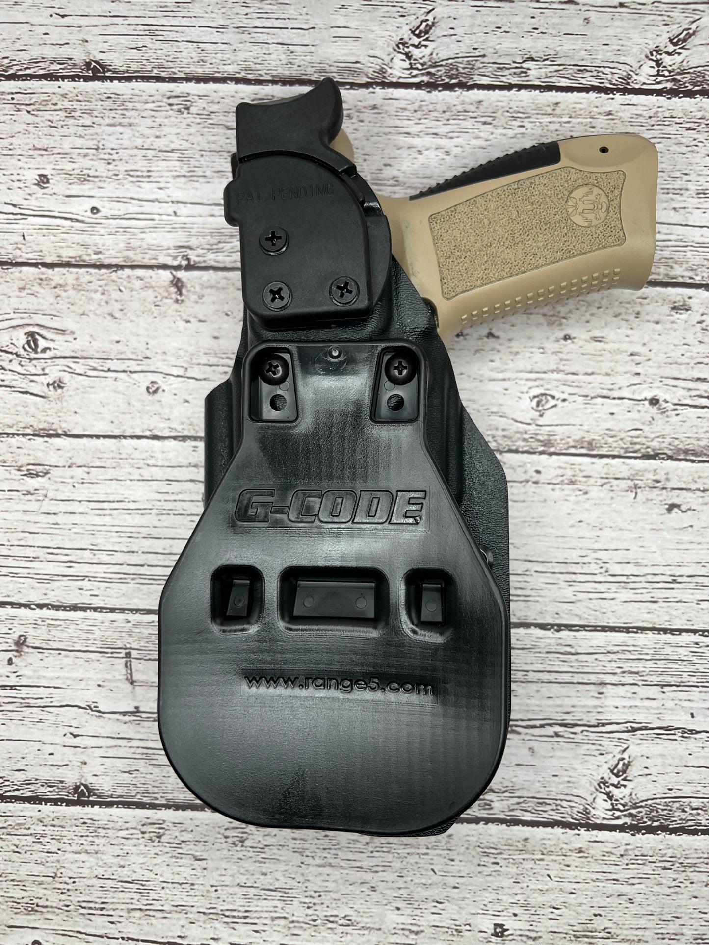 OWB Level II Light Bearing Holster for Canik Pistol Black .125 Kydex