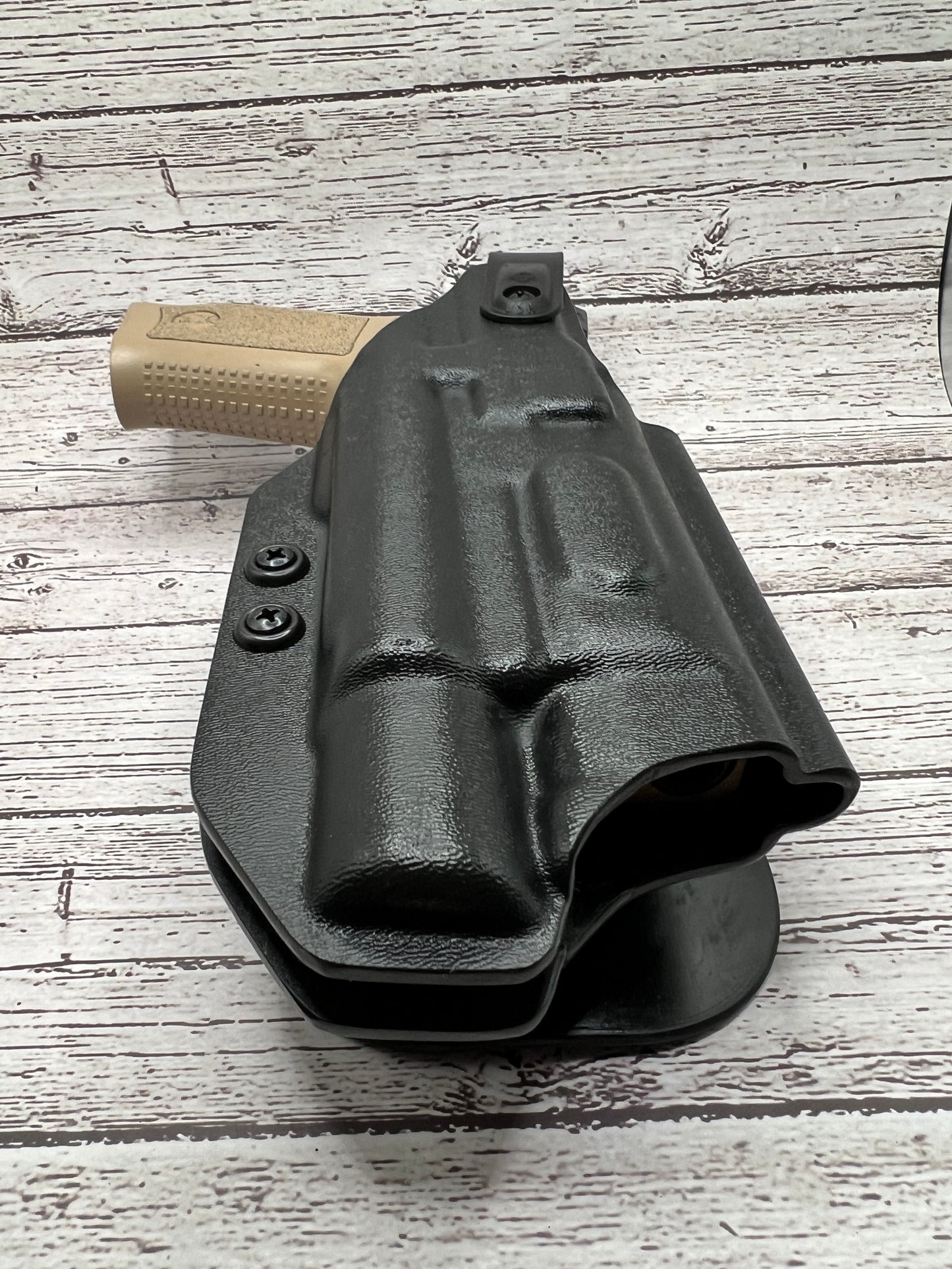 OWB Level II Light Bearing Holster for Canik Pistol Black .125 Kydex
