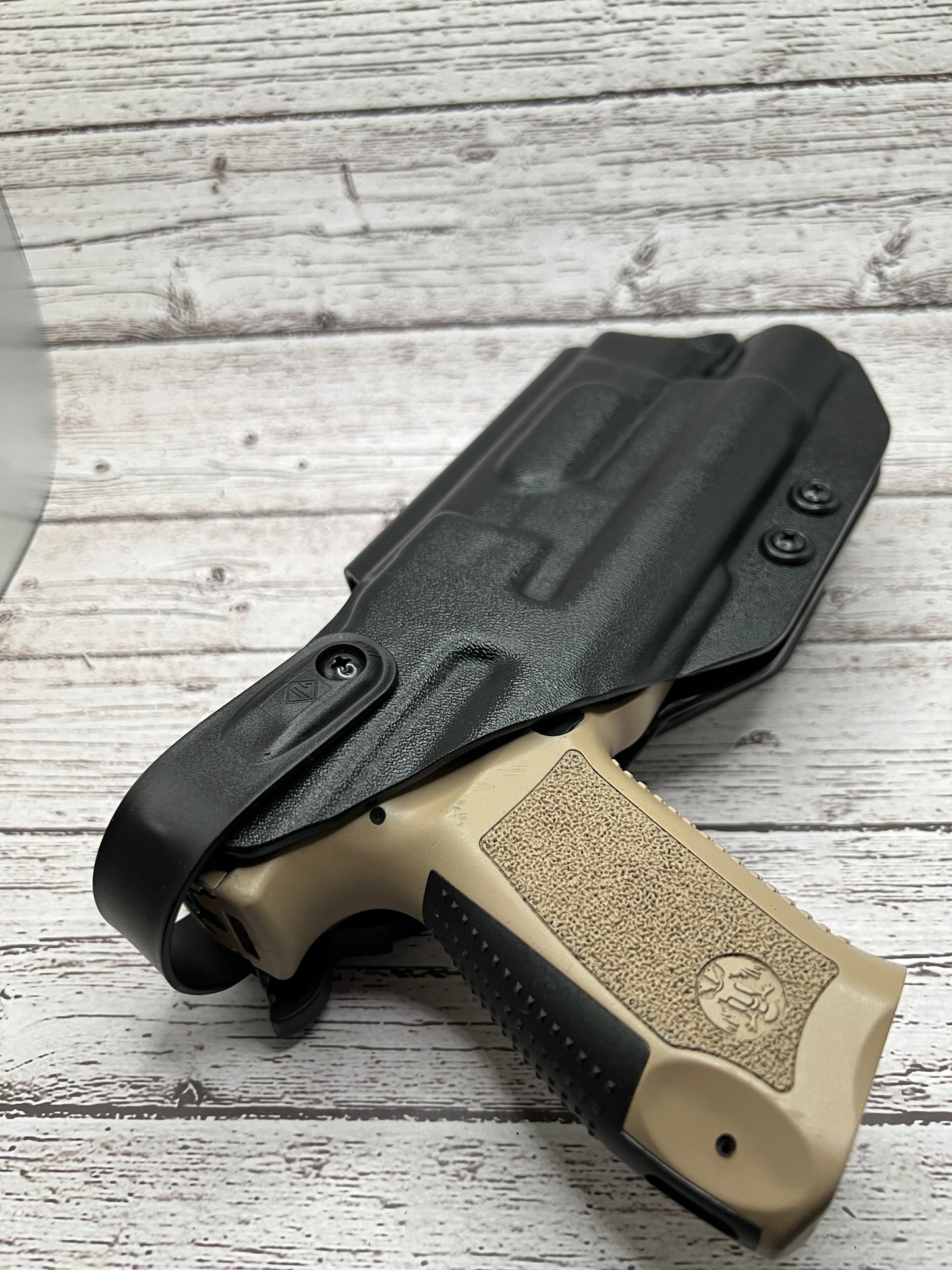 OWB Level II Light Bearing Holster for Canik Pistol Black .125 Kydex