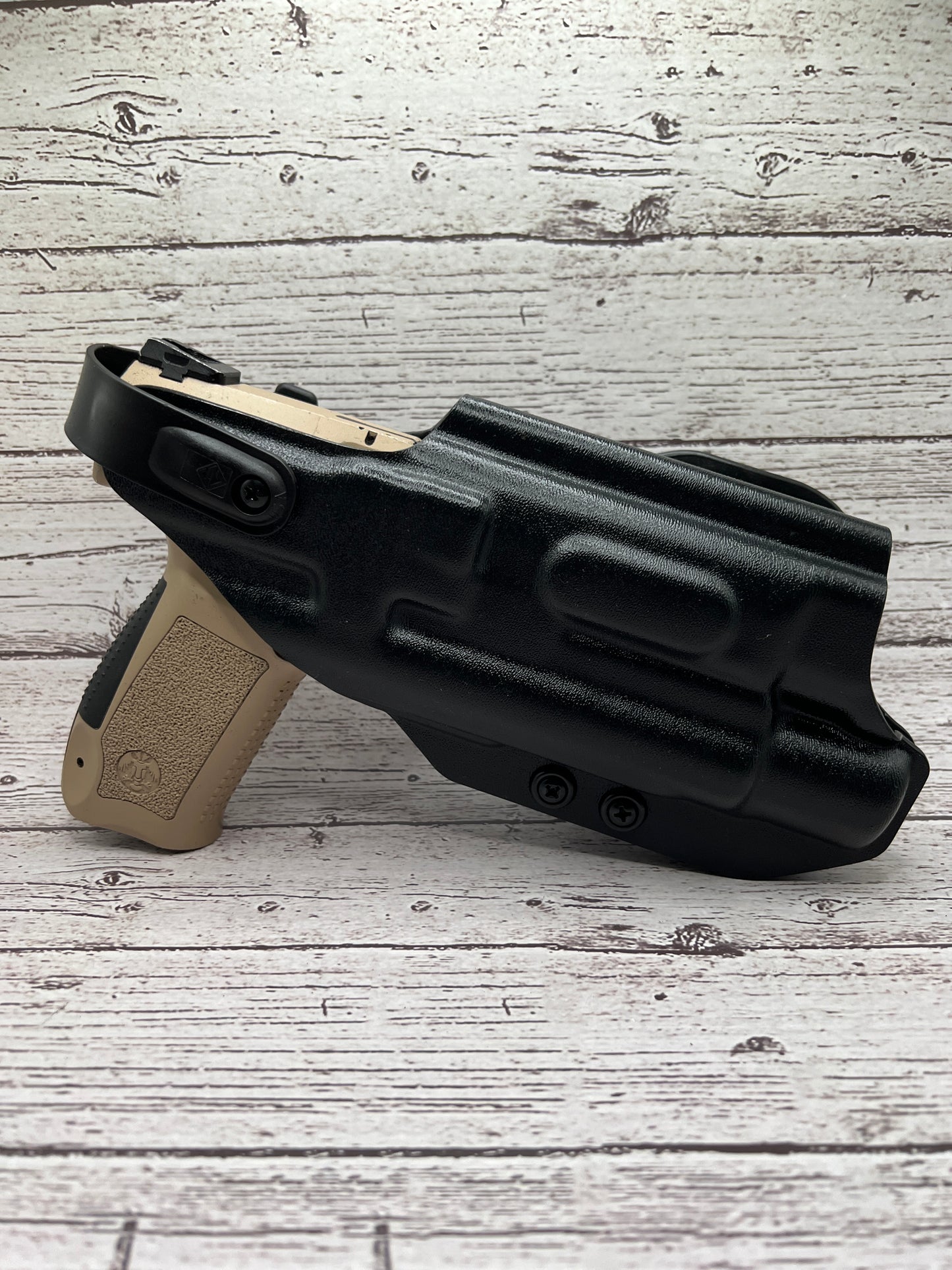 OWB Level II Light Bearing Holster for Canik Pistol Black .125 Kydex